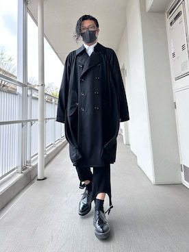 「コムデギャルソンオムプリュス」｜「アイテム（ジャケット/アウター）」を使った、やまんさん（メンズ・167cm）の春コーディネート