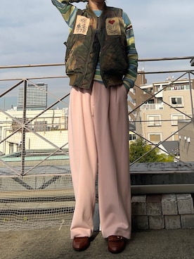 「アイテム（MA-1）」を使った、RIKUさん（メンズ・168cm・20代）の冬コーディネート