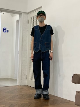 「N.HOOLYWOOD」｜「アイテム（キャップ）」を使った、RIKUさん（メンズ・168cm）の夏コーディネート