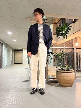 「BEAMS PLUS（ビームスプラス）のアイテム（ジャケット/アウター）」を使った、一休さん（メンズ・184cm）の秋コーディネート