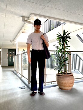 「CONVERSE TOKYO（コンバーストウキョウ）のアイテム（帽子）」を使った、一休さん（メンズ・184cm）の春コーディネート