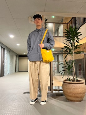 「CONVERSE TOKYO（コンバーストウキョウ）のアイテム（帽子）」を使った、一休さん（メンズ・184cm）の春コーディネート