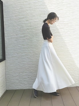 「ダンボール素材」｜「アイテム（アクセサリー）」を使った、kirinさん（レディース・173cm）の夏コーディネート