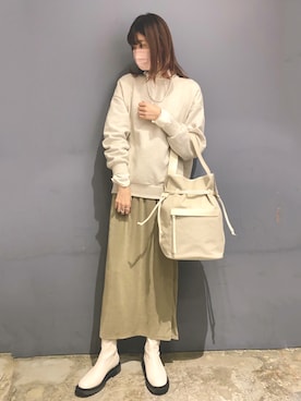 「AMERICAN HOLIC（アメリカンホリック）のアイテム（スカート）」を使った、🍦みうみ🍦さん（レディース・165cm）の冬コーディネート