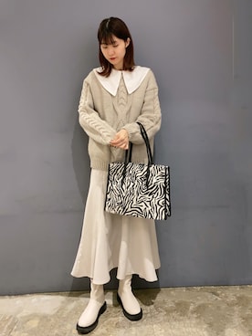 「AMERICAN HOLIC（アメリカンホリック）のアイテム（スカート）」を使った、🍦みうみ🍦さん（レディース・165cm）の冬コーディネート