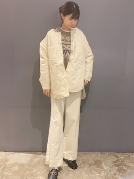 「ブラウンニット」｜「アイテム（ジャケット/アウター）」を使った、🍦みうみ🍦さん（レディース・165cm）の冬コーディネート