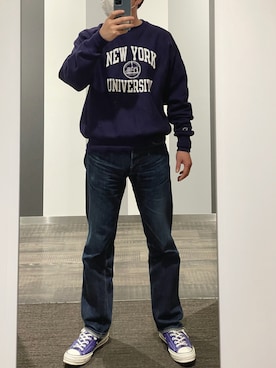 「ct70」｜「アイテム（スウェット）」を使った、BATMANさん（メンズ・180cm）の春コーディネート