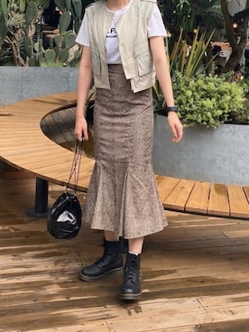 「amel（エイメル）のアイテム」を使った、yuさん（レディース・169cm）の夏コーディネート