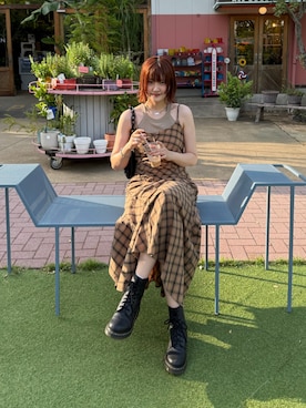 「アイテム（ワンピース/ドレス）」を使った、yuさん（レディース・170cm）の秋コーディネート