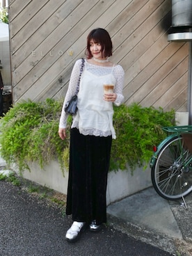 「DISCOAT（ディスコート）のアイテム」を使った、yuさん（レディース・170cm）の夏コーディネート