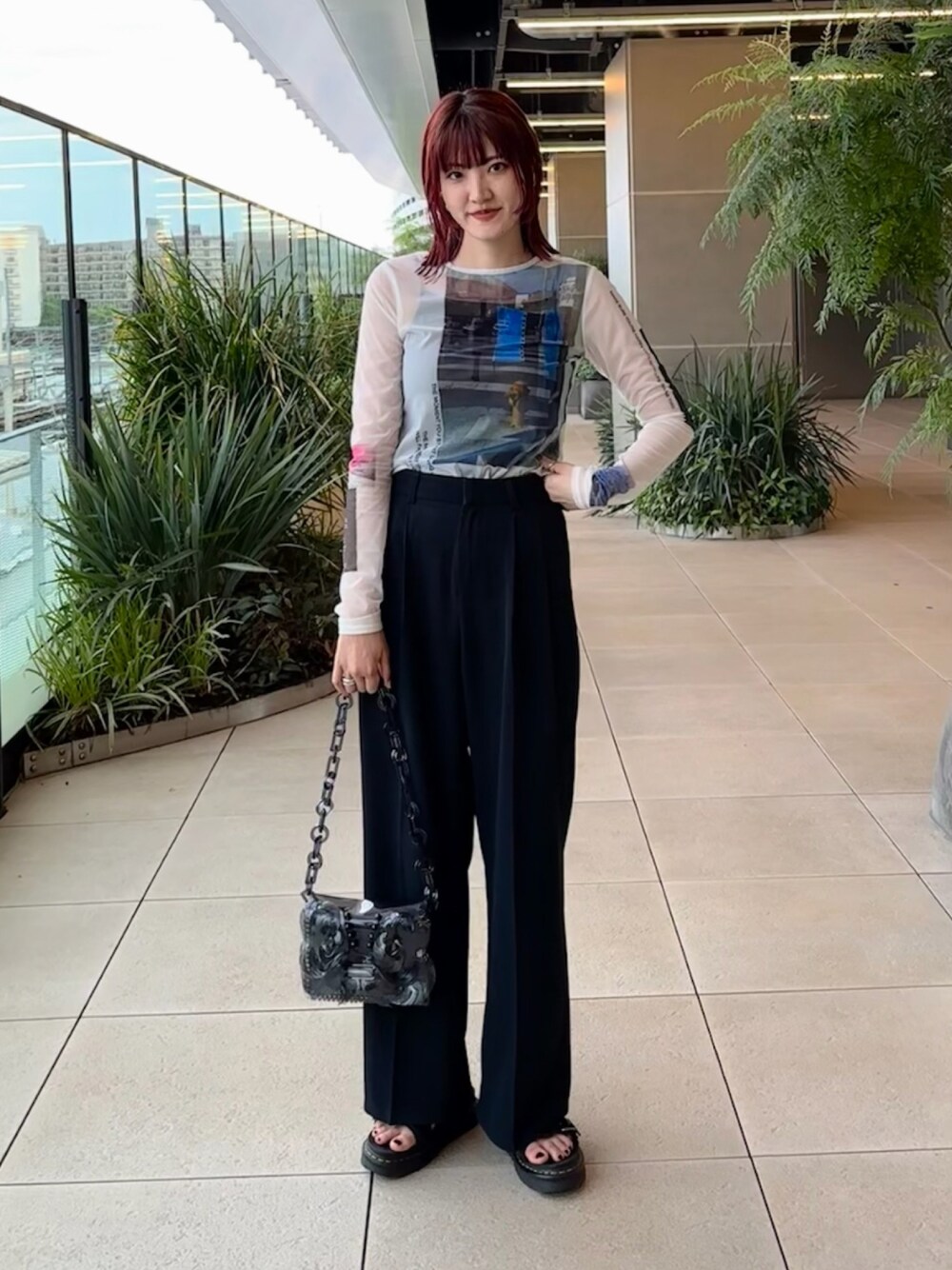 メゾンスペシャル フォトプリントメッシュトップス MAISON SPECIAL(メゾンスペシャル)｜Photo Print Mesh Tops