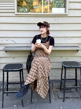 「アイテム（ワンピース/ドレス）」を使った、yuさん（レディース・170cm）の夏コーディネート