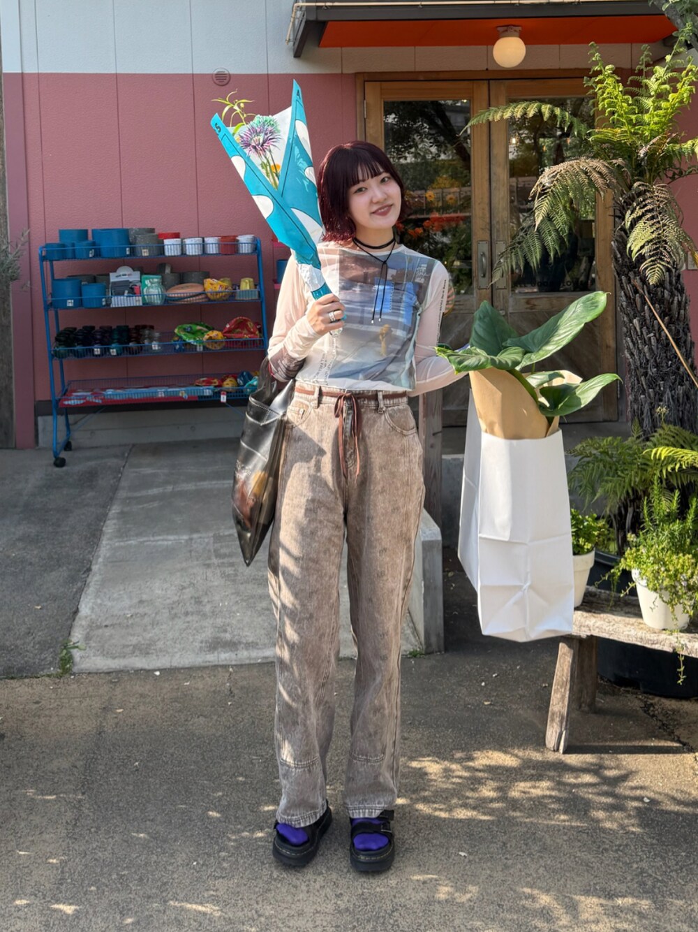 Photo Print Mesh Tops/フォトプリントメッシュトップス【MAISON