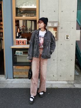「wee9s（ウィークス）のアイテム」を使った、yuさん（レディース・170cm）の春コーディネート