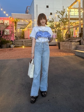 「アイテム（ハンドバッグ）」を使った、yuさん（レディース・170cm）の夏コーディネート