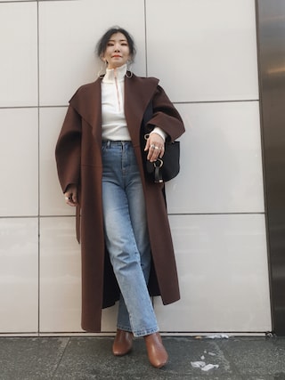 IENA LA BOUCLE IENA ダブルフェイス　オーバーサイズコート IENA(イエナ)の「IENA LA BOUCLE ダブルフェイス ボートネック