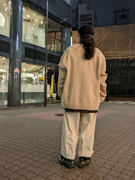 「Maison Kitsune（メゾンキツネ）のアイテム」を使った、みねさん（メンズ・161cm）の秋コーディネート