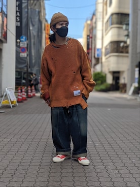 「FACCIES（ファチーズ）のアイテム」を使った、みねさん（メンズ・161cm）の冬コーディネート