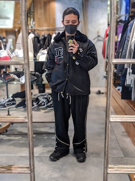 「STUD MUFFIN」｜「アイテム（ブルゾン）」を使った、みねさん（メンズ・161cm）の秋コーディネート
