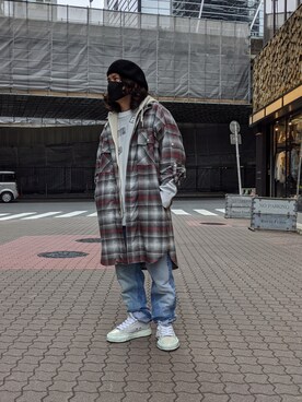 「BOW WOW（バウワウ）のアイテム（デニムパンツ）」を使った、みねさん（メンズ・161cm）の秋コーディネート