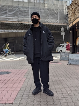 「ROYAL FLASH（ロイヤルフラッシュ）のアイテム（スニーカー）」を使った、みねさん（メンズ・161cm）の冬コーディネート