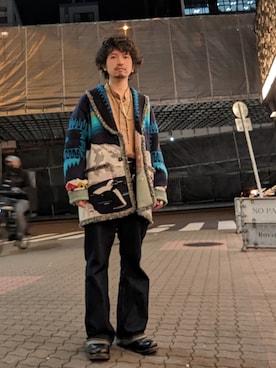 「ALANUI（アラヌイ）のアイテム」を使った、みねさん（メンズ・161cm）の冬コーディネート