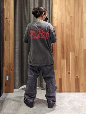 「ISAMU KATAYAMA BACKLASH（イサムカタヤマバックラッシュ）のアイテム（パンツ）」を使った、みねさん（メンズ・161cm）の夏コーディネート