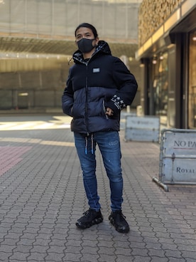 「muta（ムータ）のアイテム（ブルゾン）」を使った、みねさん（メンズ・161cm）の秋コーディネート