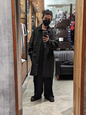 「ISAMU KATAYAMA BACKLASH（イサムカタヤマバックラッシュ）のアイテム（ジャケット/アウター）」を使った、みねさん（メンズ・161cm）の春コーディネート