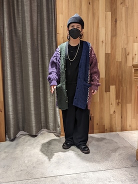 「ISAMU KATAYAMA BACKLASH（イサムカタヤマバックラッシュ）のアイテム」を使った、みねさん（メンズ・161cm）の夏コーディネート