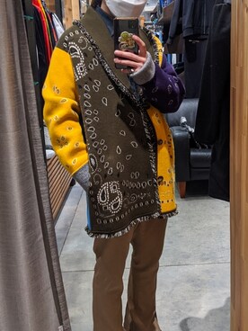 「ALANUI（アラヌイ）のアイテム」を使った、みねさん（メンズ・161cm）の冬コーディネート