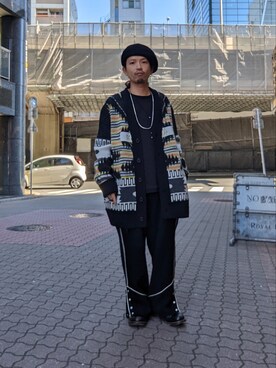 「ALANUI（アラヌイ）のアイテム」を使った、みねさん（メンズ・161cm）の秋コーディネート