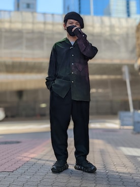 「ROYAL FLASH（ロイヤルフラッシュ）のアイテム（スニーカー）」を使った、みねさん（メンズ・161cm）の冬コーディネート