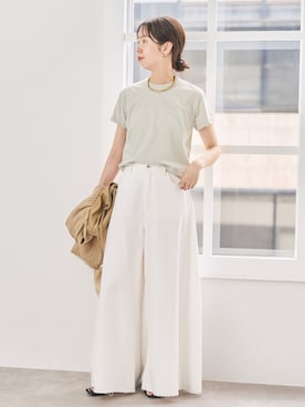 「ATON（エイトン）のアイテム」を使った、さく*さん（レディース・161cm）の春コーディネート