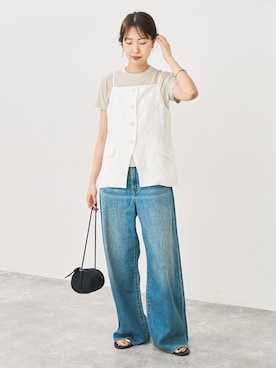 「ATON（エイトン）のアイテム」を使った、さく*さん（レディース・161cm）の春コーディネート