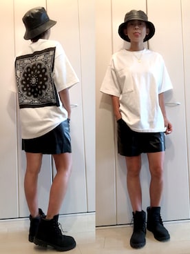 「apres jour mignon（アプレジュールミニョン）のアイテム（帽子）」を使った、napsさん（レディース・155cm）の秋コーディネート