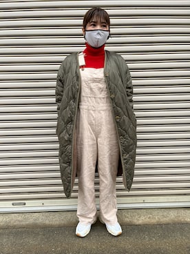 「WEGO（ウィゴー）のアイテム（サロペット/オーバーオール）」を使った、mijinko79さん（レディース・151cm）の冬コーディネート