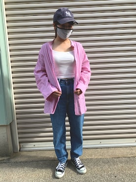「ピンクストライプ」｜mijinko79さん（レディース・151cm）の秋コーディネート