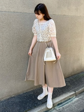 「Luz Llena（ラズレナ）のアイテム」を使った、atsukonokoさん（レディース・166cm）の夏コーディネート