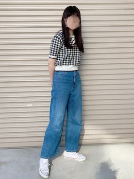 「WC（ダブル シー）のアイテム（Tシャツ/カットソー）」を使った、atsukonokoさん（レディース・166cm）の夏コーディネート