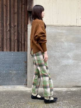 「アイテム（バレエシューズ）」を使った、atsukonokoさん（レディース・166cm・10代）の冬コーディネート
