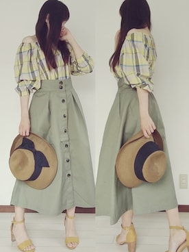 「ef-de（エフデ）のアイテム」を使った、atsukonokoさん（レディース・156cm）の夏コーディネート