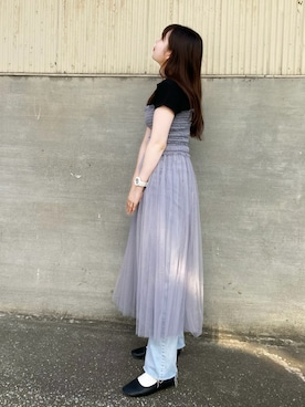 「WEARyouthコーデ」｜「アイテム（バレエシューズ）」を使った、atsukonokoさん（レディース・166cm）の夏コーディネート