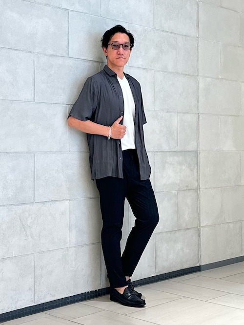 5351 POUR LES HOMMES スラックス 「デニムライク」シャンブレー