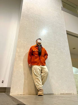 「アイテム（カバーオール、オレンジ系）」を使った、romanwalker  HiROさん（メンズ・183cm）の春コーディネート