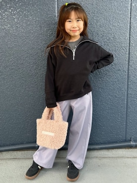 「アイテム（トップス）」を使った、Rightonさん（キッズ・128cm）の冬コーディネート