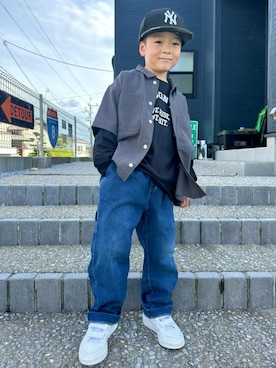 「アイテム（シャツ/ブラウス）」を使った、Rightonさん（キッズ・120cm）の秋コーディネート