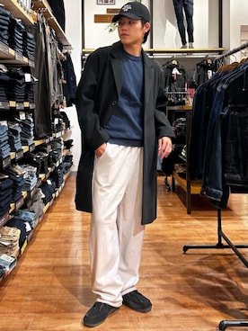 「アイテム（チェスターコート）」を使った、Rightonさん（メンズ・175cm）の秋コーディネート