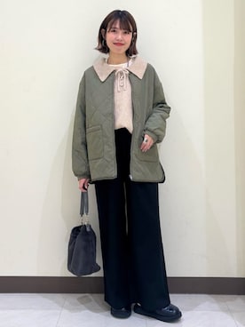 「アイテム（ミリタリージャケット）」を使った、Rightonさん（レディース・164cm）の秋コーディネート