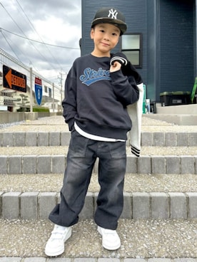 「アイテム（ブルゾン）」を使った、Rightonさん（キッズ・120cm）の冬コーディネート